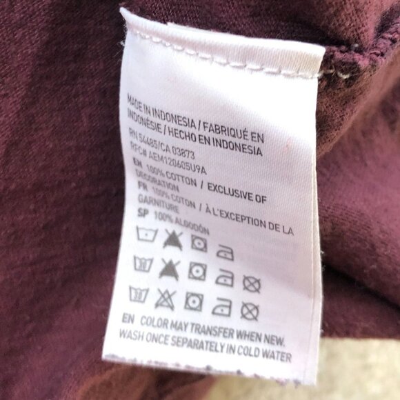 American Eagle Outfitters Men Legend T-Shirt Small Classic Fit Henley Casual Red - Picture 6 of 11